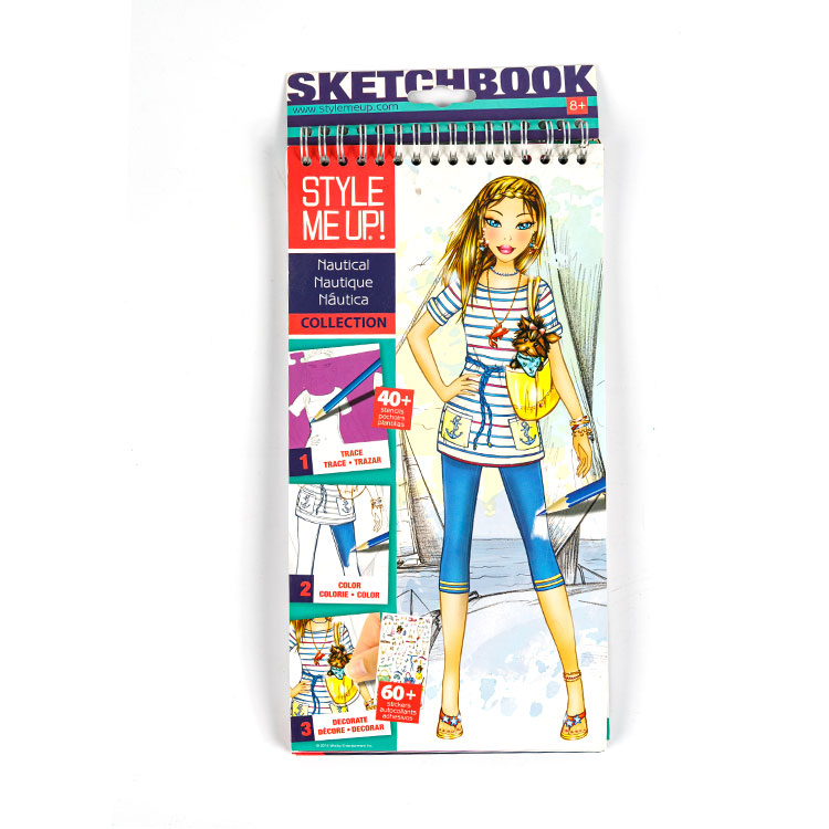 Sketch Book-Spiral Book Girl with It